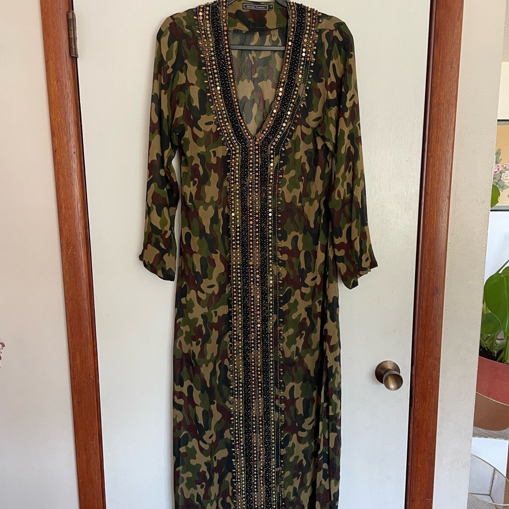 Mariana Penteado beaded camo beachwear